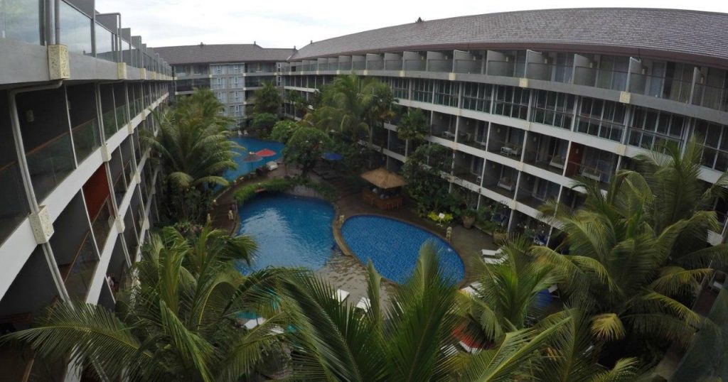 The pool was covering almost all the inner area at the Ramada Encore Bali Seminyak
