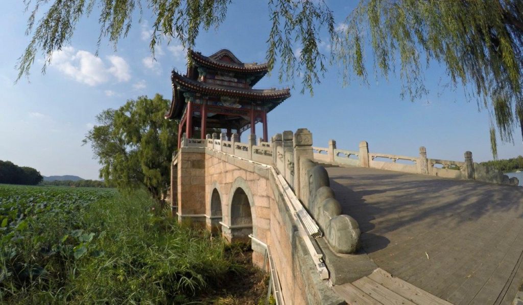 Willow Bridge at the Summer Palace of Beijing