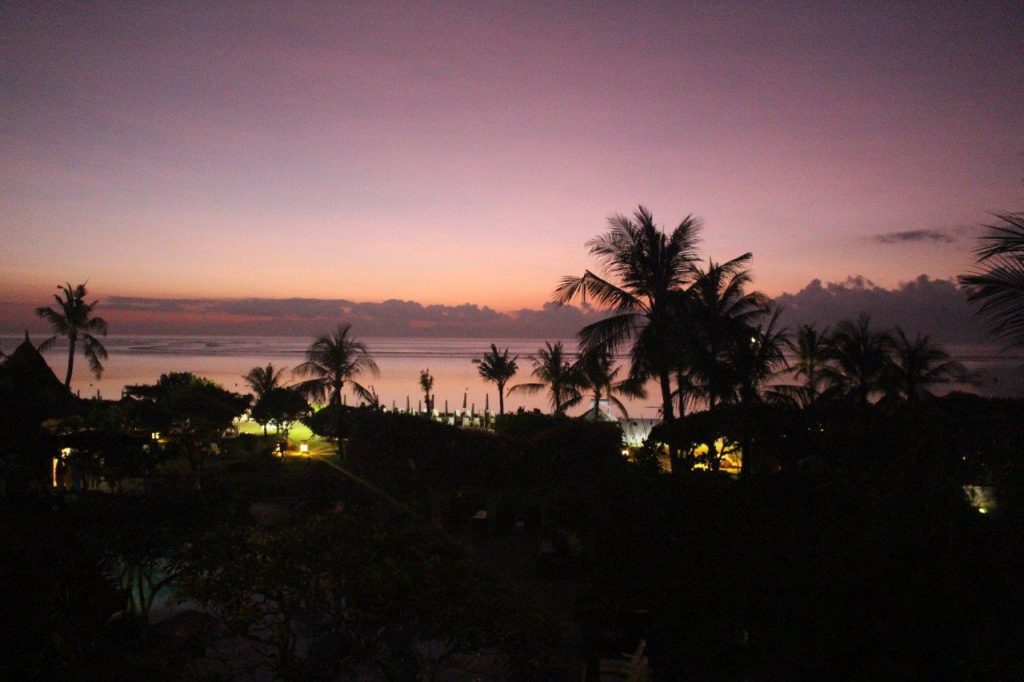 Beautiful sunset from the Grand Mirage Resort & Thalasso Bali