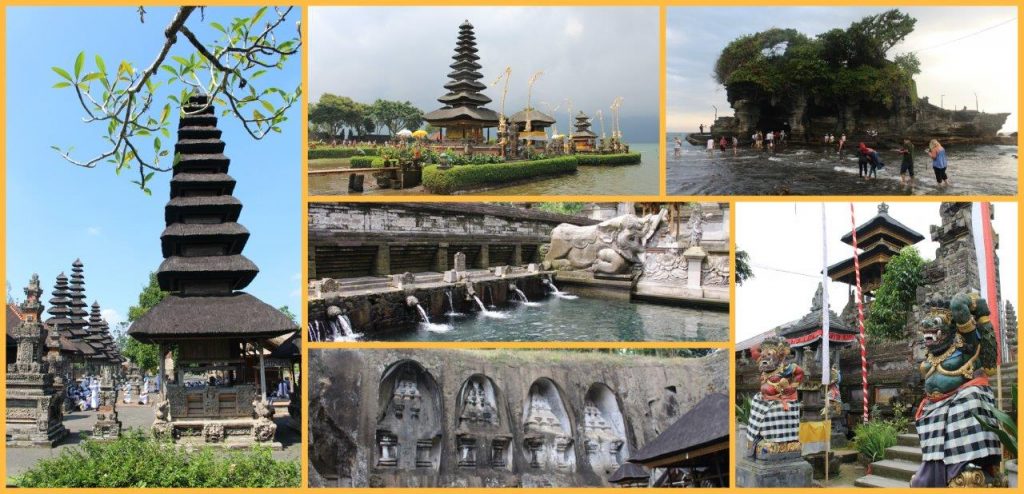 Bali is well served of temples. Many visitors and prayers all around