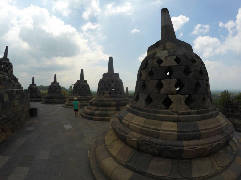Impressions of Borobudur Temple, near Yogyakarta, the world's largest Buddhist Temple