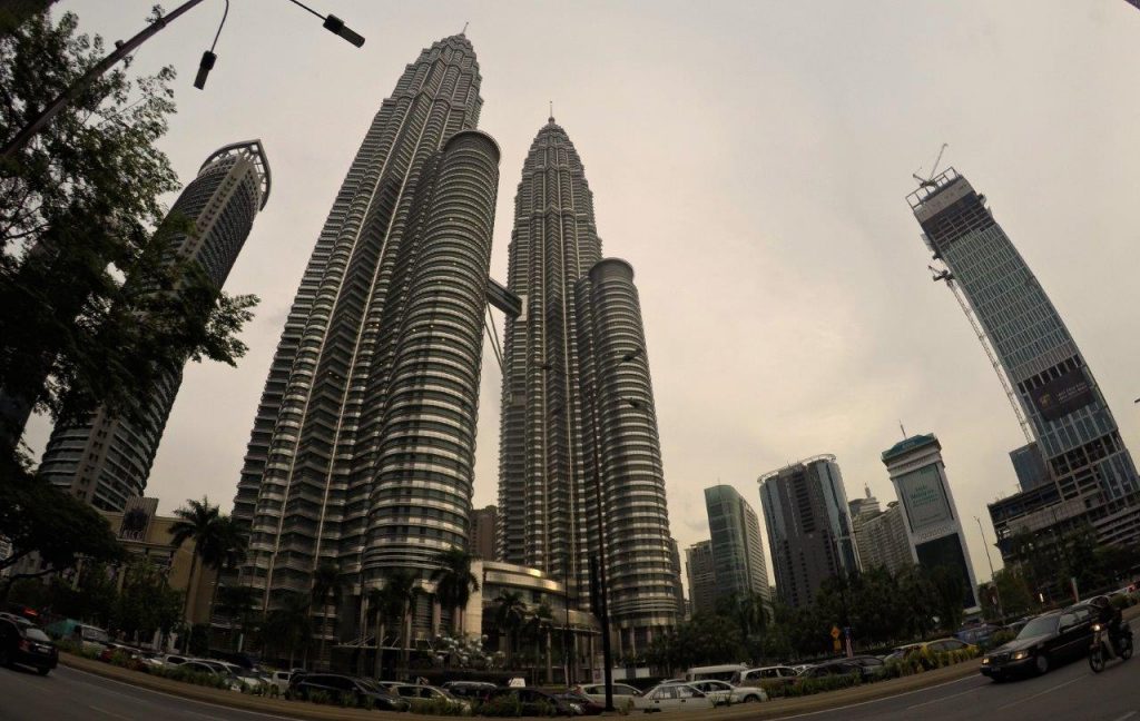 The imposing Petronas Towers in Kuala Lumpur, Malaysia