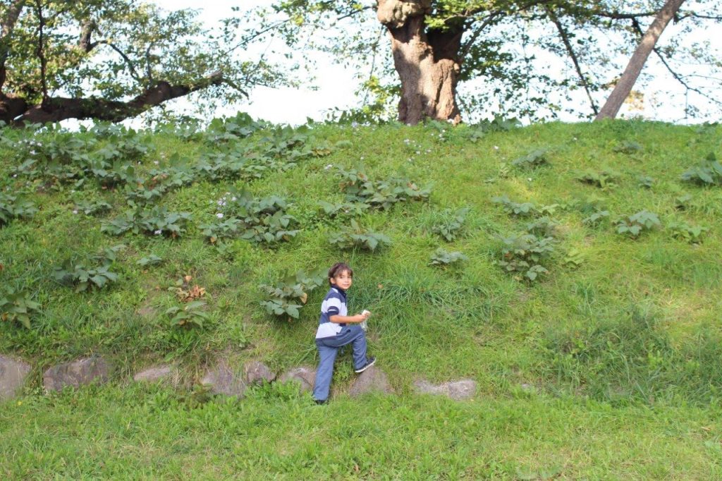Noah has enjoyed a lot the time at the gardens of Hirosaki Park