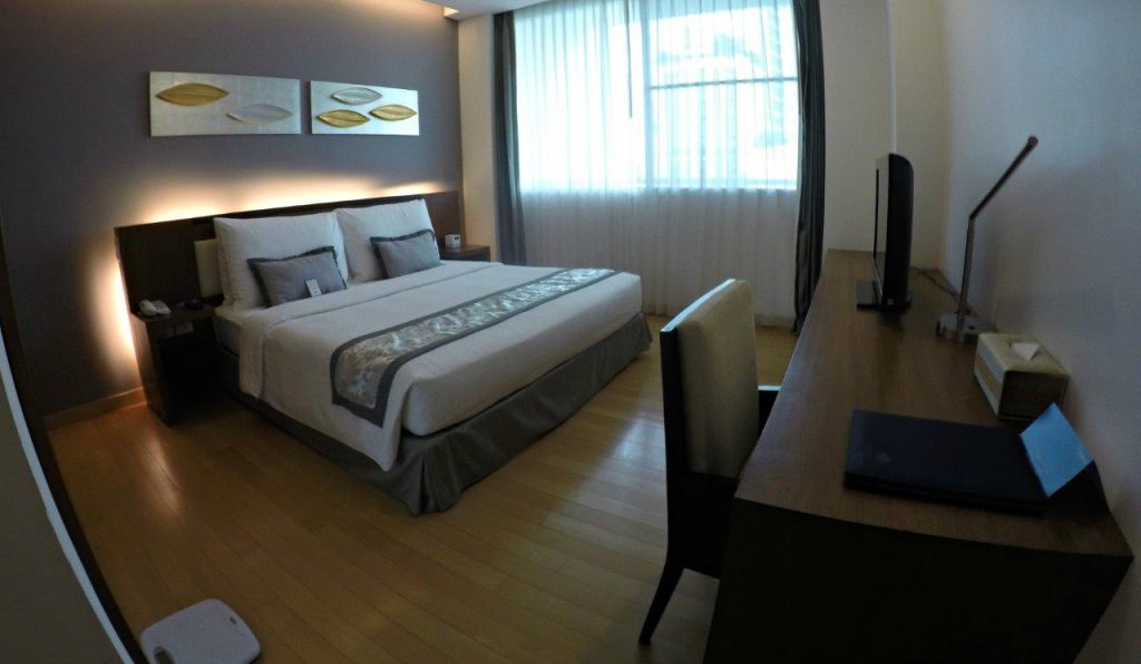 Our bedroom at Shama Sukhumvit Bangkok was spacious and gave us lots of privacy that we needed