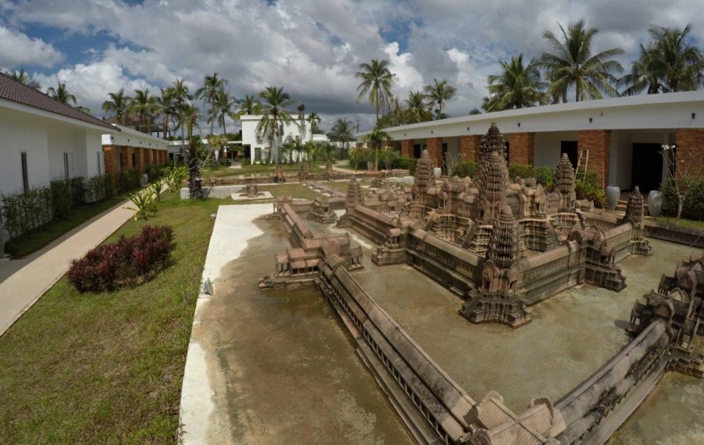 A very detailed mini model of Angkor Wat right inside the property of Elegant Angkor Resort & Spa