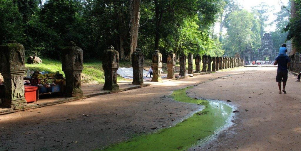 Entering the ruins at Angkor Wat, Cambodia, in the big circuit