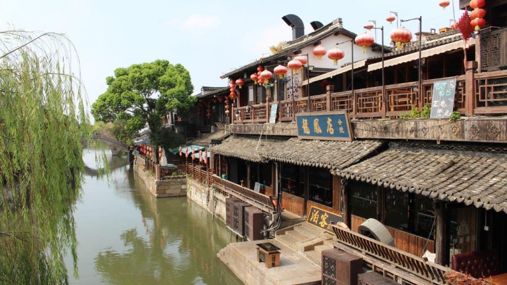 the water town of Xitang, near Shanghai