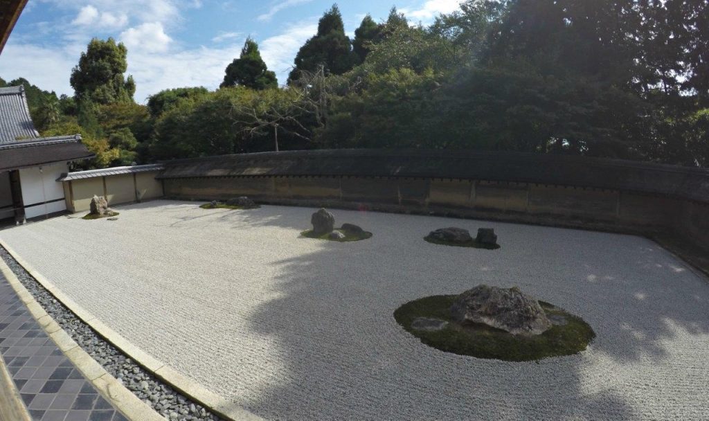 The rock garden at the Zen Ryoan-ji Temple, another of the Kyoto temples we had the chance to visit