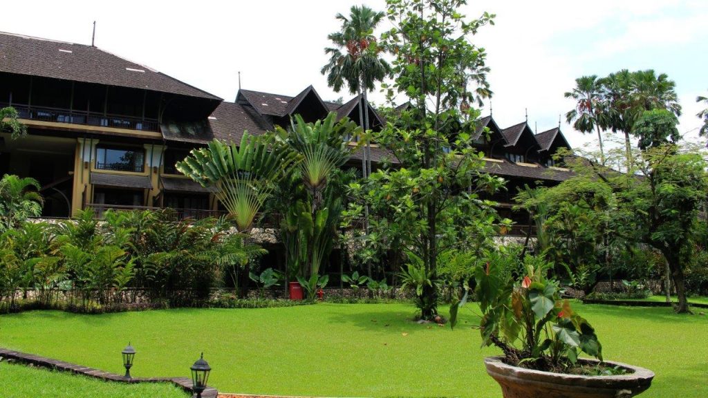 View of the garden of the Novotel Bogor Golf Resort & Convention Center