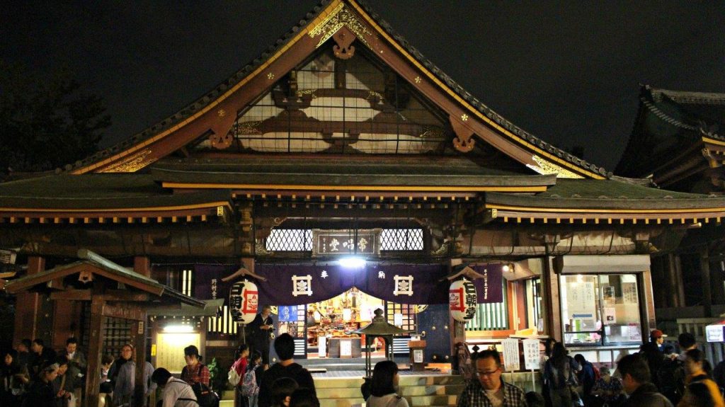 The end of the parade of Oeshiki Festival in Tokyo was at Ikegami Honmoji Temple